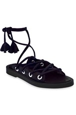 Cedric Charlier CHUNKY LACE UP SANDAL DARK BLUE SUEDE